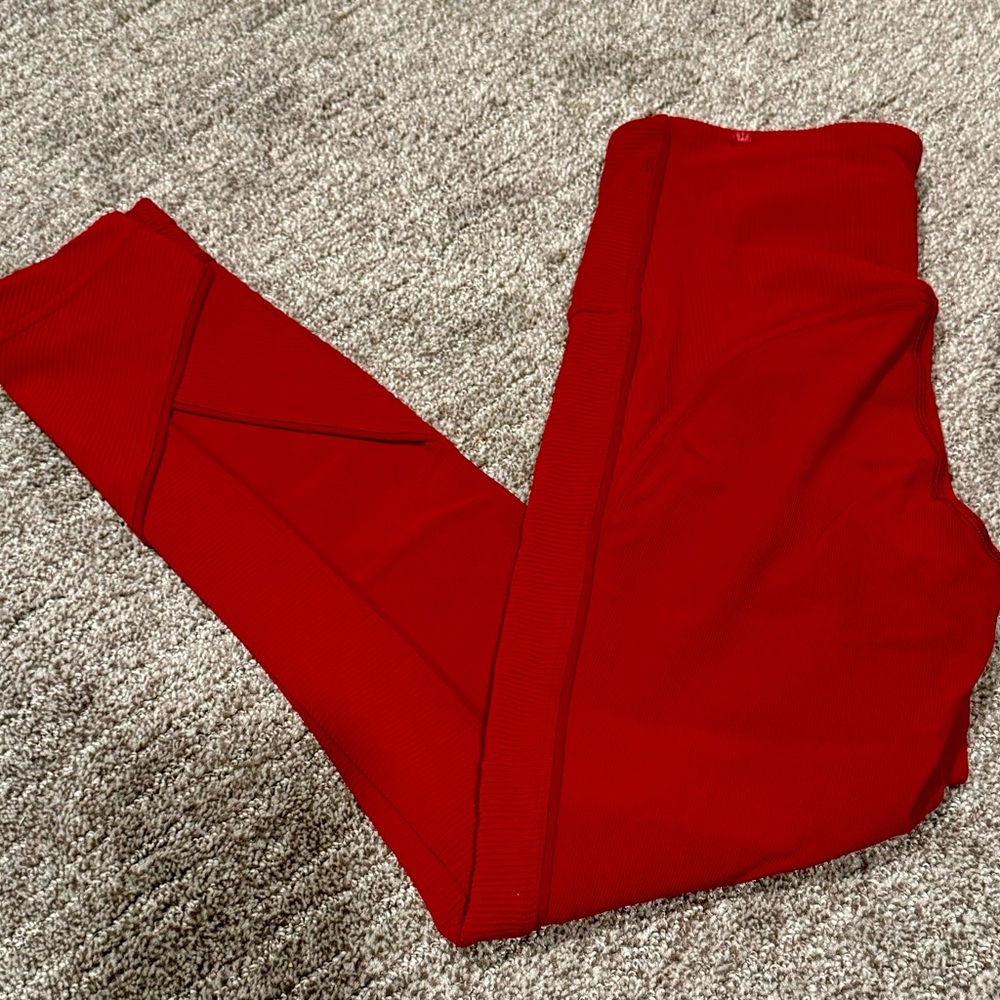 Lululemon Athletica Red Leggings